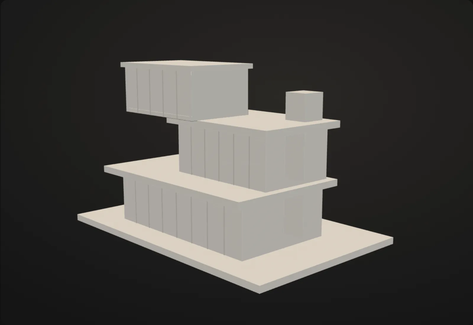 3D model: the same building at this stage